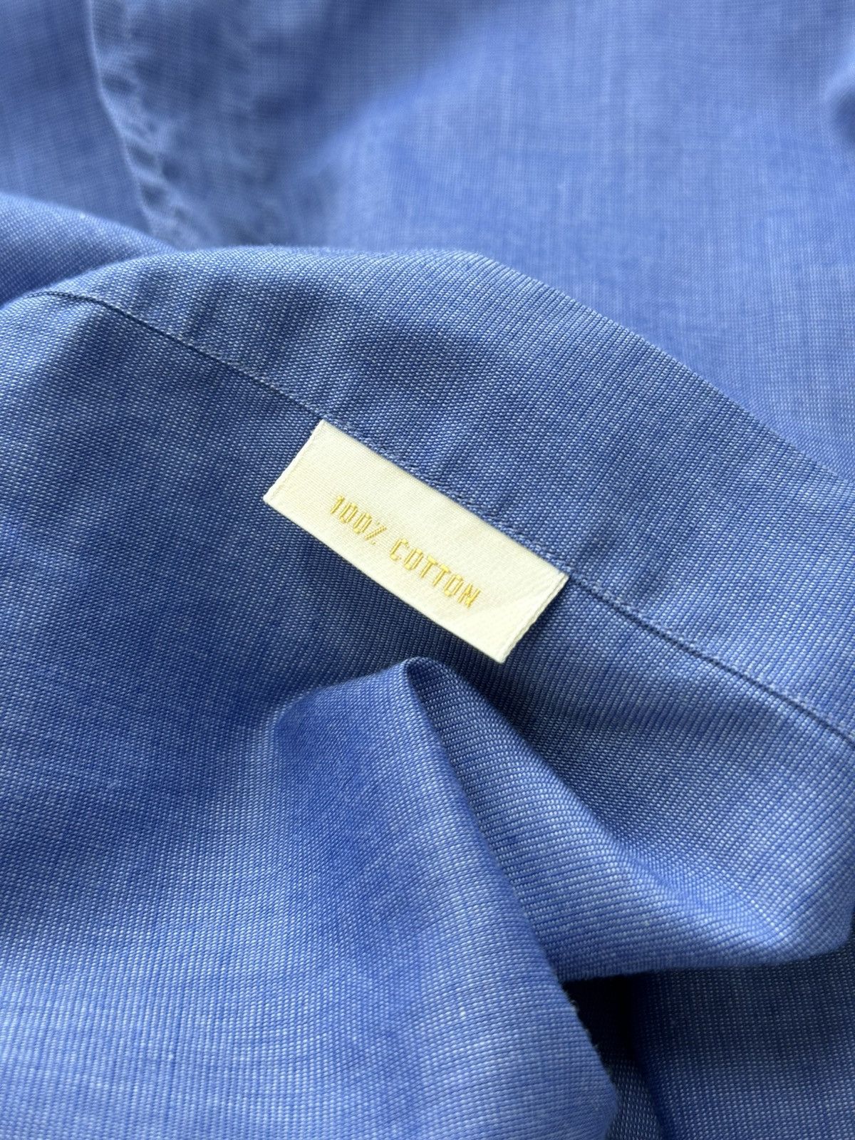 Brioni Brioni Blue Cotton Button Up Shirt Size US XL / EU 56 / 4 - 10 Thumbnail
