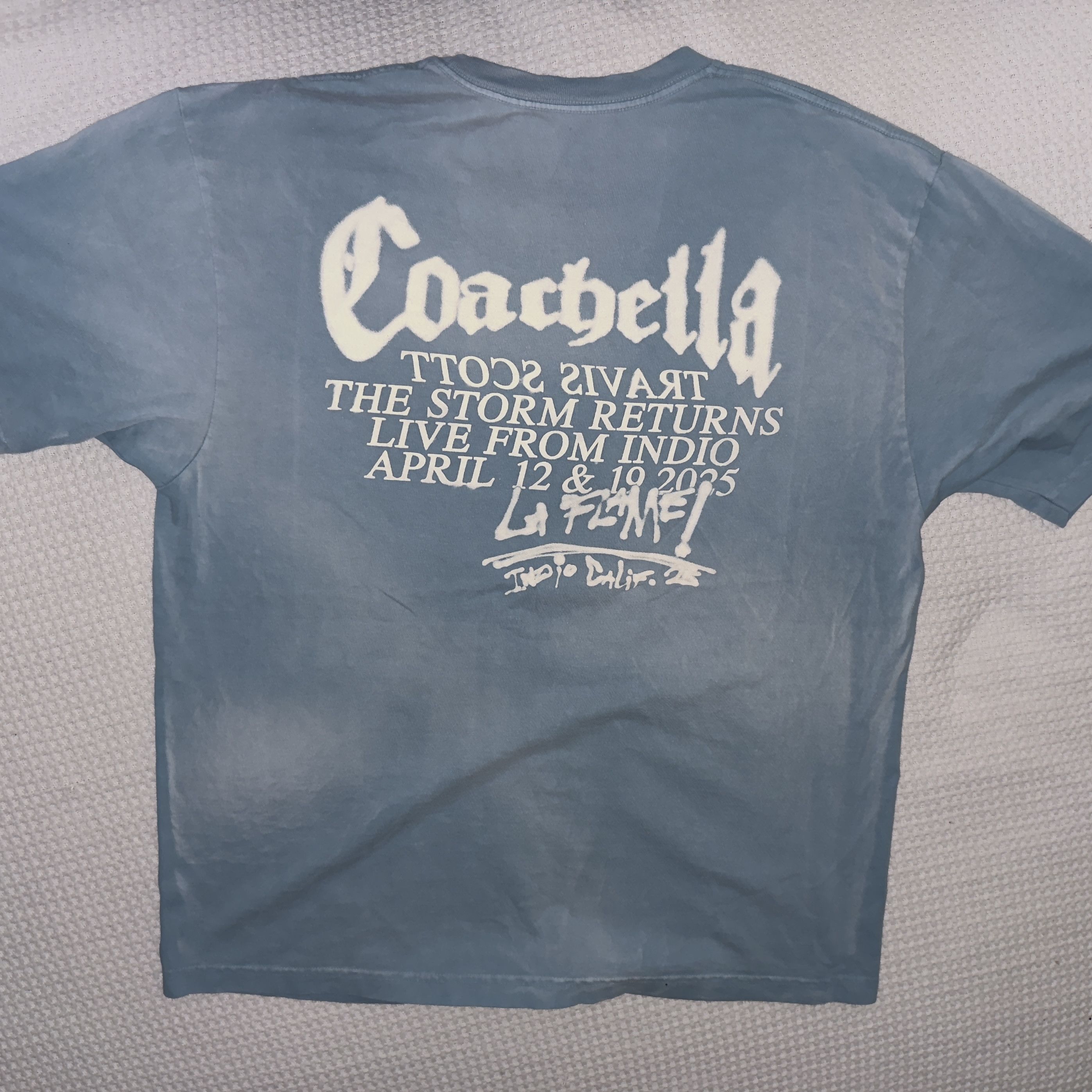 Travis Scott Travis Scott Coachella 2025 Light Blue Shirt L Size US XL / EU 56 / 4 - 2 Thumbnail