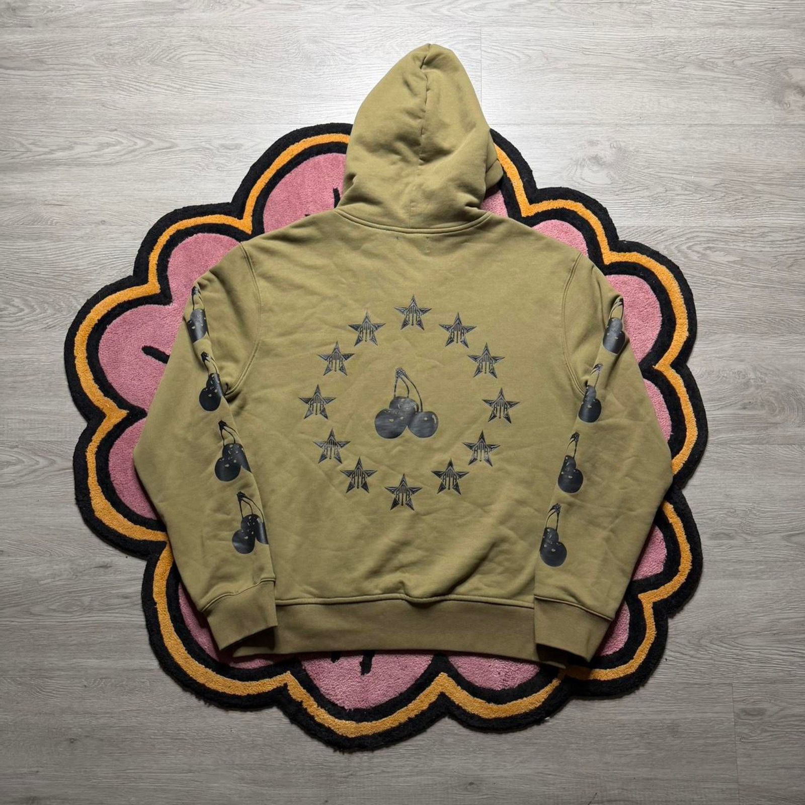 Rta RTA Floyd Full Zip Graphic Logo Hoodie Size Medium Green Size US M / EU 48-50 / 2 - 6 Thumbnail