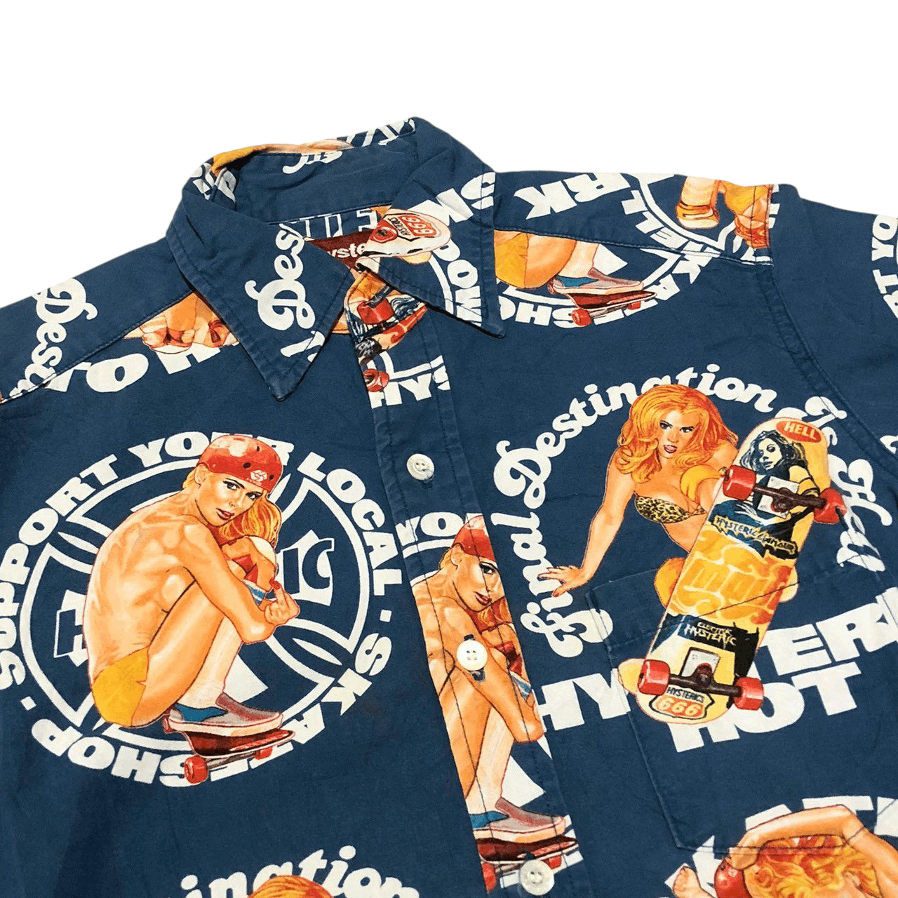 Hysteric Glamour Hysteric Glamour "Skater In To Hell" Vintage Shirt Size US S / EU 44-46 / 1 - 2 Thumbnail