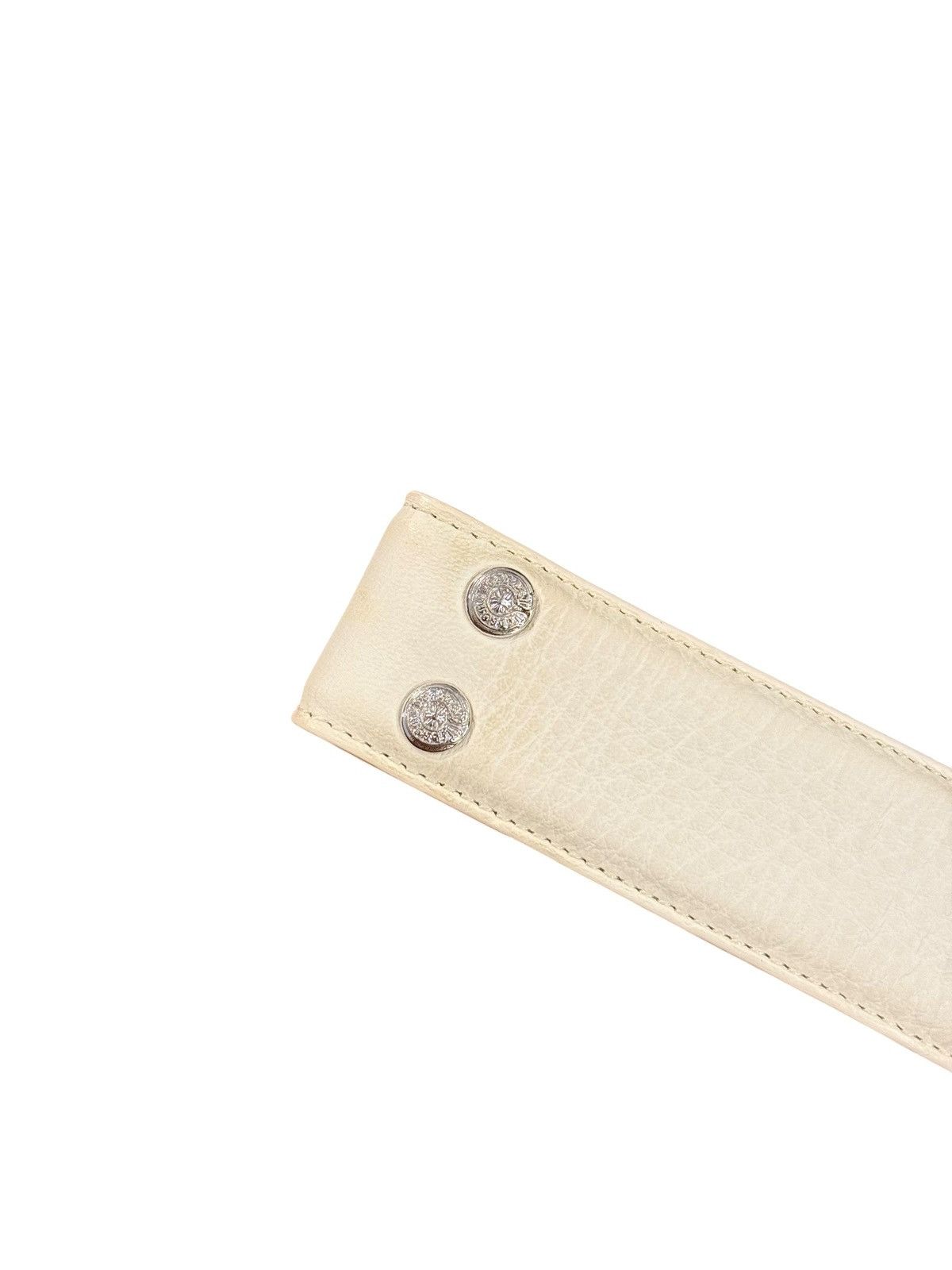 Chrome Hearts White Leather Belt Strap Size 34 - 3 Thumbnail