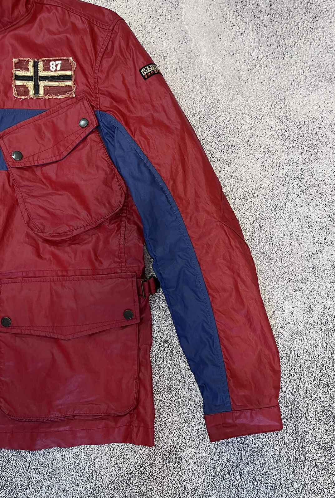 Napapijri Napapijri Men’s Jacket Wax Corpo Red Big Logo Size XL Size US XL / EU 56 / 4 - 2 Thumbnail