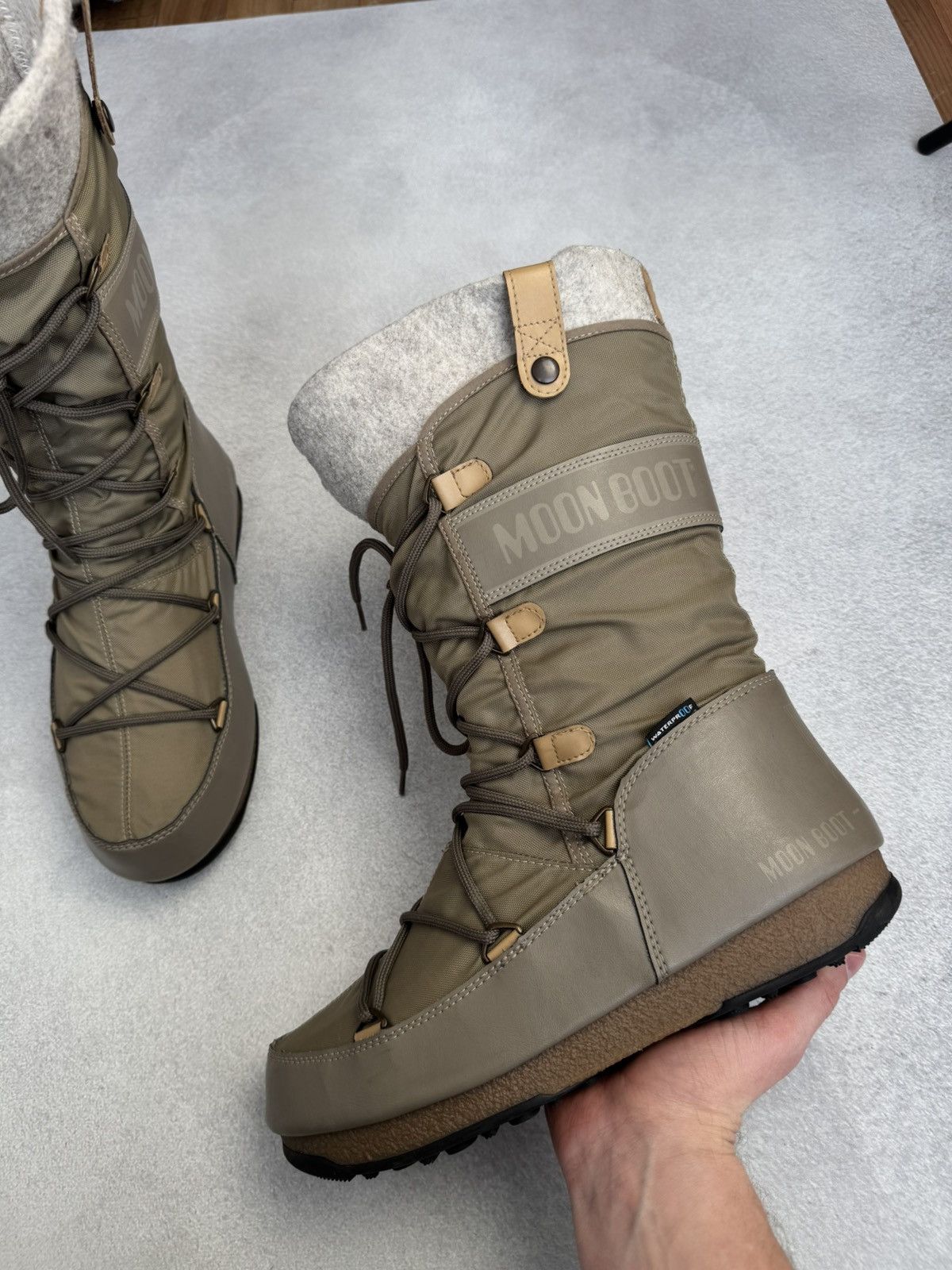 Moon Boot Vintage Moon Boot Waterproof Tecnica Olive nylon Boots 9-9,5 Size US 9 / IT 39 - 9 Thumbnail