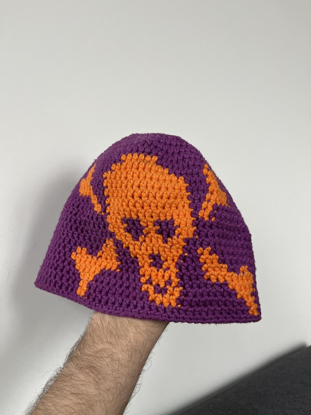 Handmade ☠️ y2k Crochet Knitted Skull Hat Oakley Stussy Style Size ONE SIZE - 9 Thumbnail