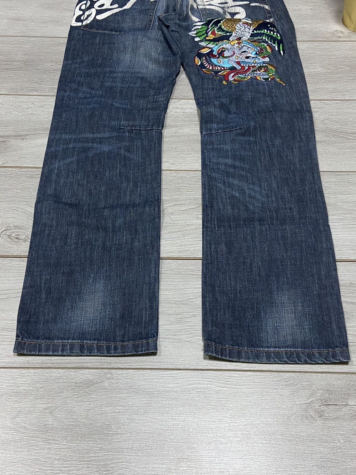Ed Hardy Ed Hardy skull 💀 eagle big embro logo print vintage jeans Size US 32 / EU 48 - 14 Thumbnail