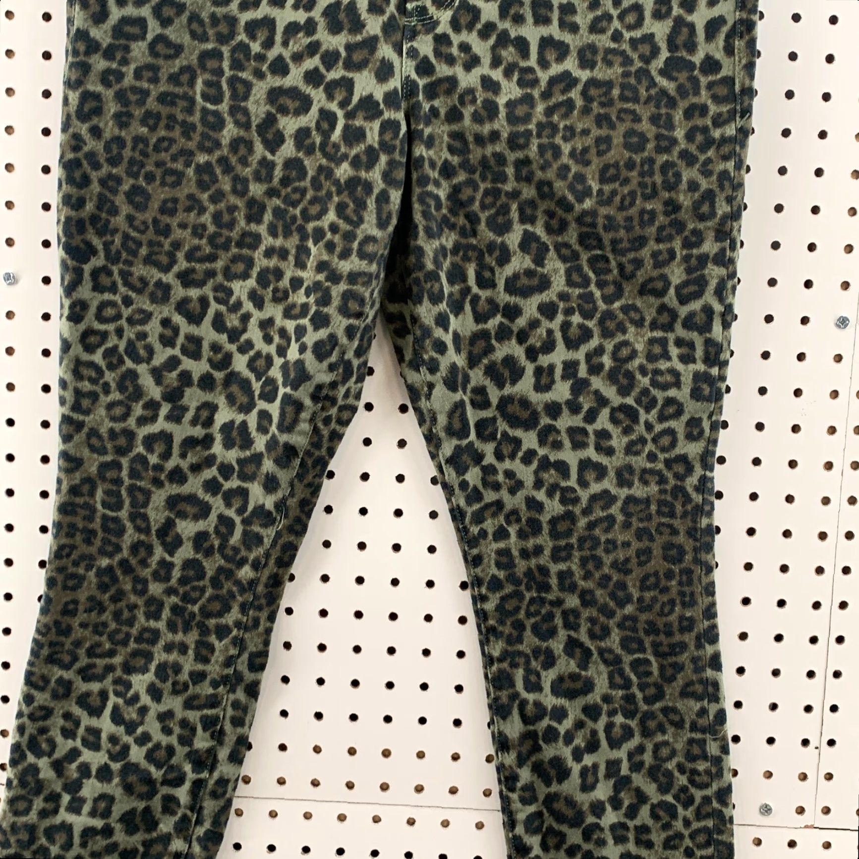 Good American Good American Sage Leopard Goodlegs Crop Skinny Jeans SZ 14 29x27.5 Size 29" - 4 Thumbnail