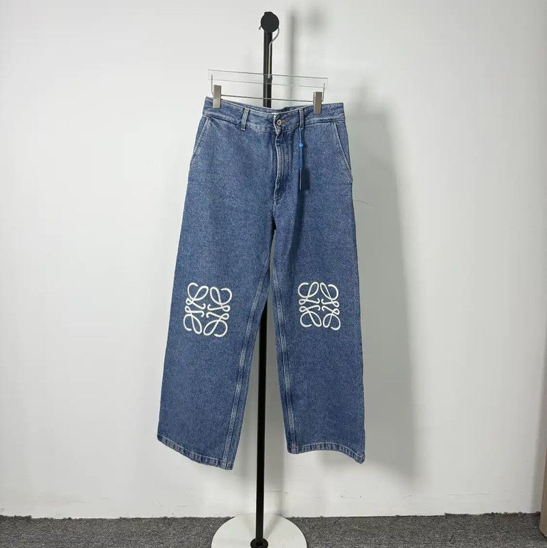 Loewe Loewe Relaxed Fit Blue Cotton Pants 0089 Size 30" / US 8 / IT 44 - 1 Thumbnail