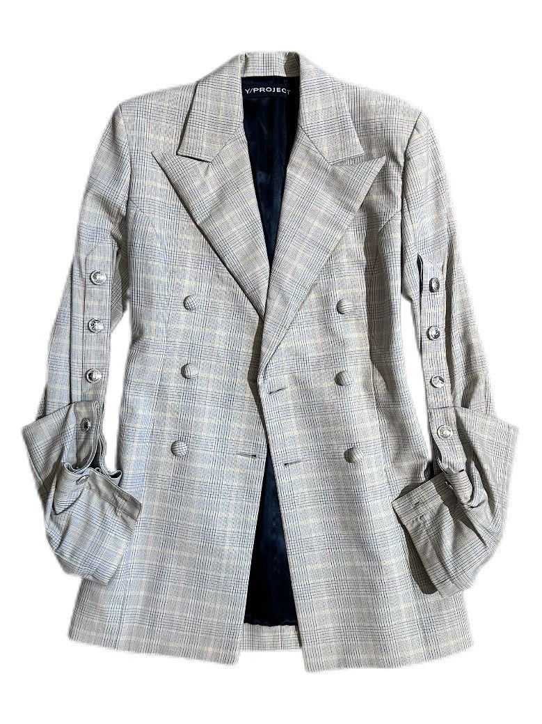 Y/Project Y/Project 2017SS GM Check DB 100% Wool Blazer Size 38 Size XS / US 0-2 / IT 36-38 - 1 Thumbnail