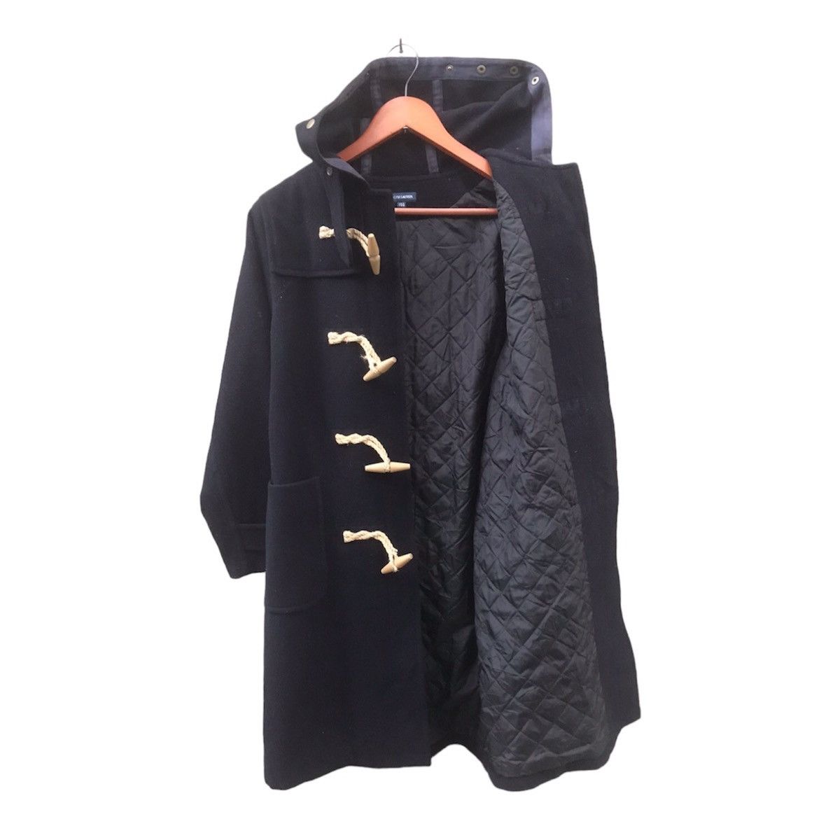 Polo Ralph Lauren Vintage Ralph Lauren Navy Blue Hooded Wool Duffle Coat Size US M / EU 48-50 / 2 - 3 Thumbnail