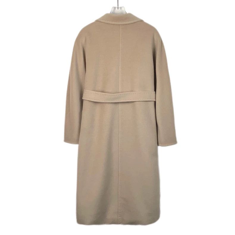Max Mara Max Mara 101801 Collection Sand Wool Lapel Double Breasted Size XS / US 0-2 / IT 36-38 - 2 Thumbnail