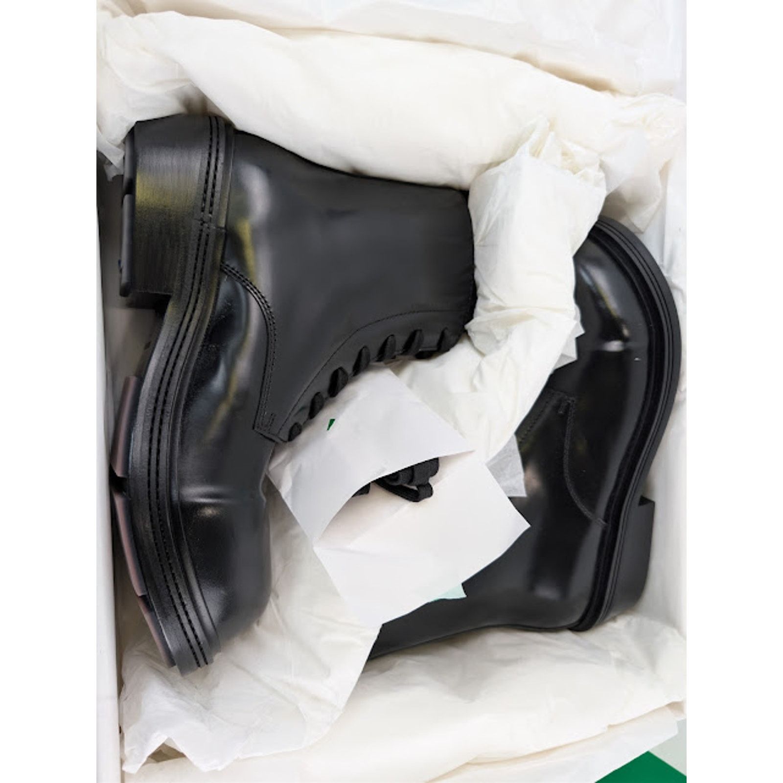 Bottega Veneta o1rshd1 Fireman Ankle Boots in Brushed Vinyl Black Size US 10 / EU 43 - 21 Thumbnail