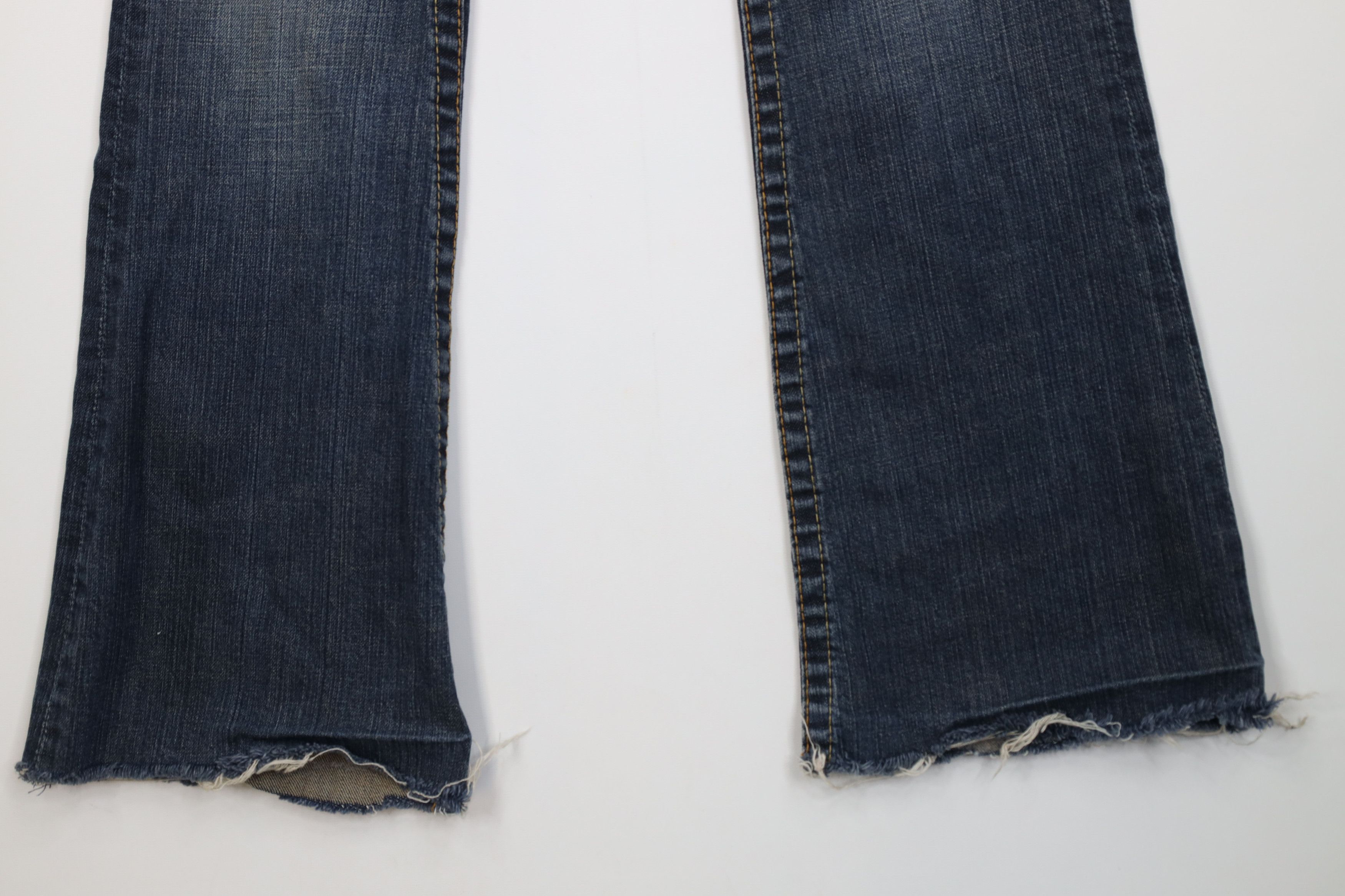 Bebe Vintage 90s Y2K Bebe Rhinestone Wide Leg Denim Jeans USA Size 29" - 4 Thumbnail