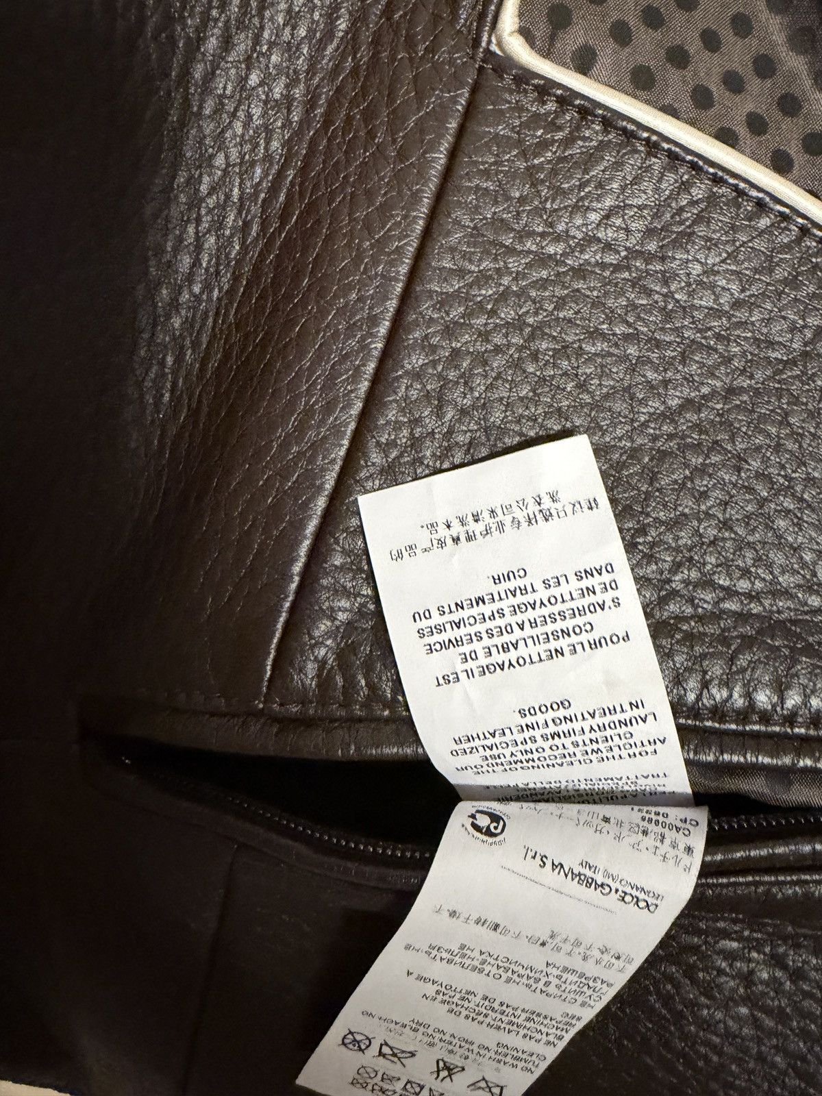 Dolce & Gabbana Dolce&Gabbana Leather Zip Jacket Size US XS / EU 42 / 0 - 10 Thumbnail