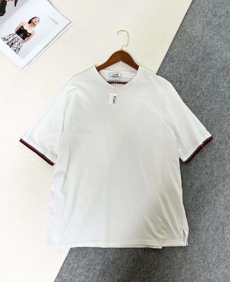 Hermes HERMES Colorblock Short Sleeve T-shirt - dmc Size US L / EU 52-54 / 3 - 1 Thumbnail