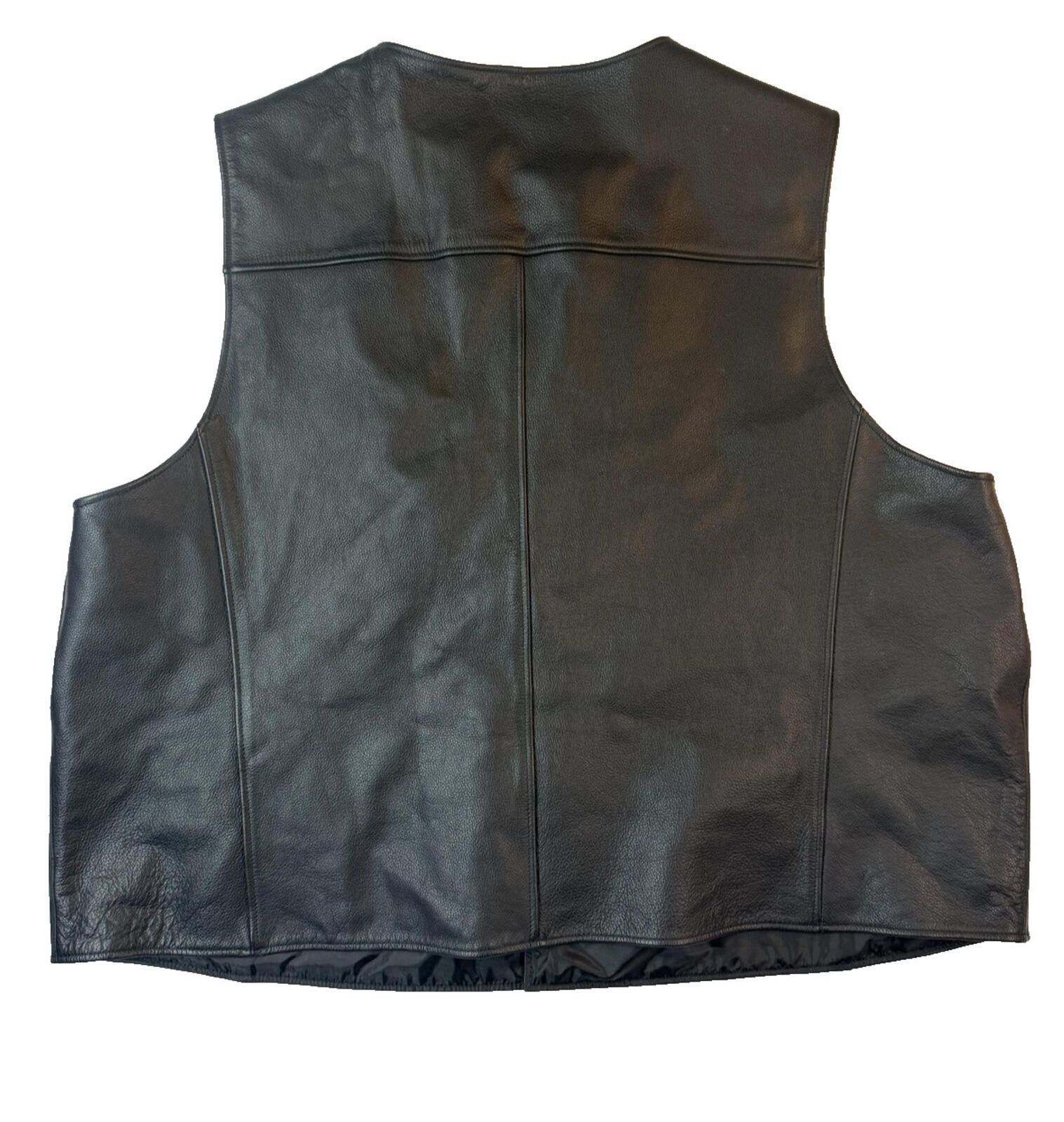 Harley Davidson Harley-Davidson Vest Vintage Mens 2XL Black Leather Biker Size US XXL / EU 58 / 5 - 7 Thumbnail