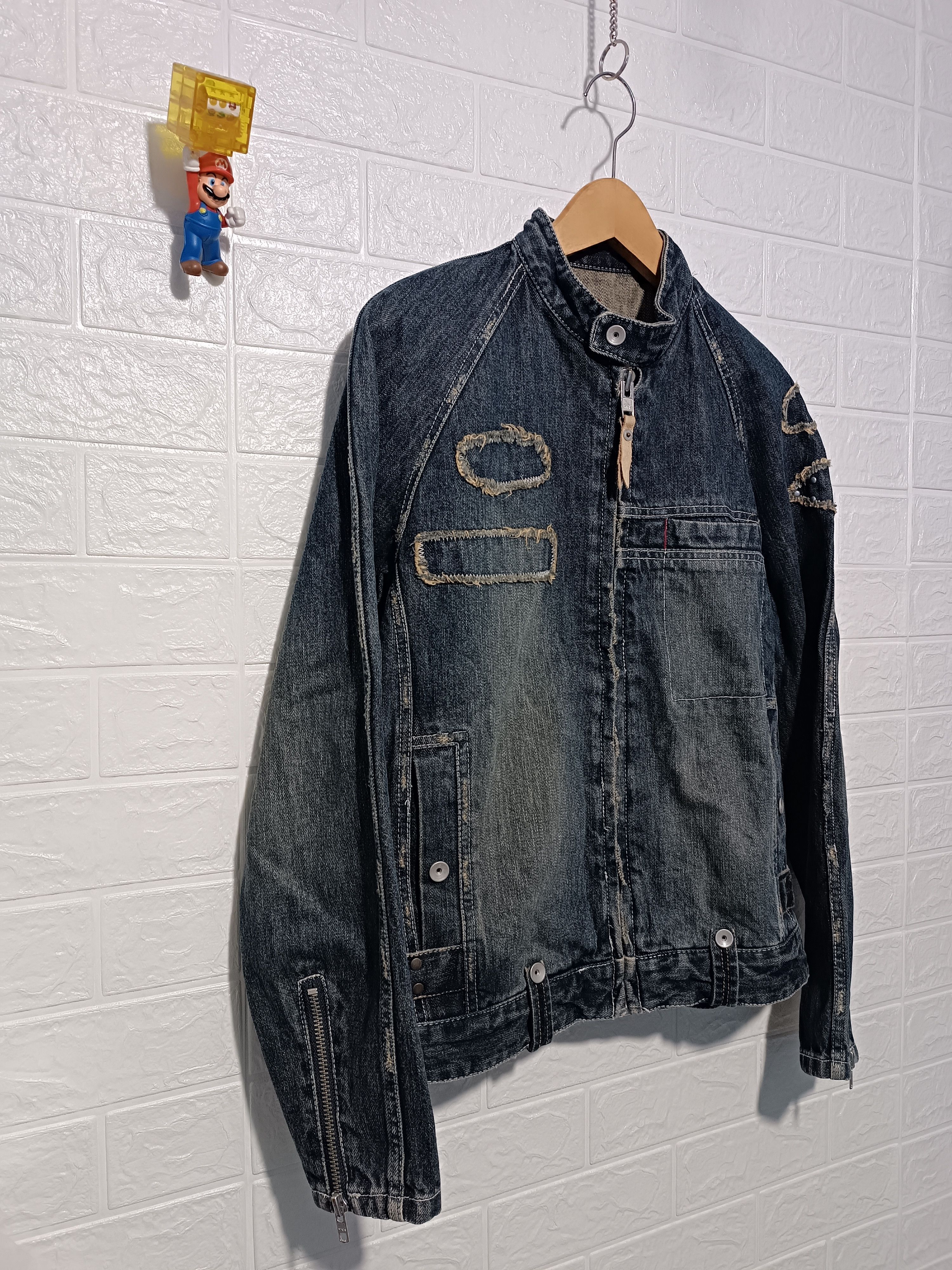 Japanese Brand Vintage Denim Biker Jacket Size US M / EU 48-50 / 2 - 4 Thumbnail