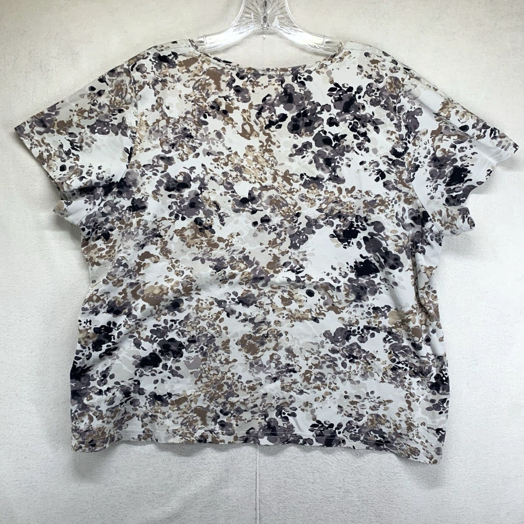 Croft & Barrow VINTAGE Croft & Barrow Floral T-Shirt Women 1X Plus Size Short Sleeve Cotton Casual Summer Size XL / US 12-14 / IT 48-50 - 2 Thumbnail