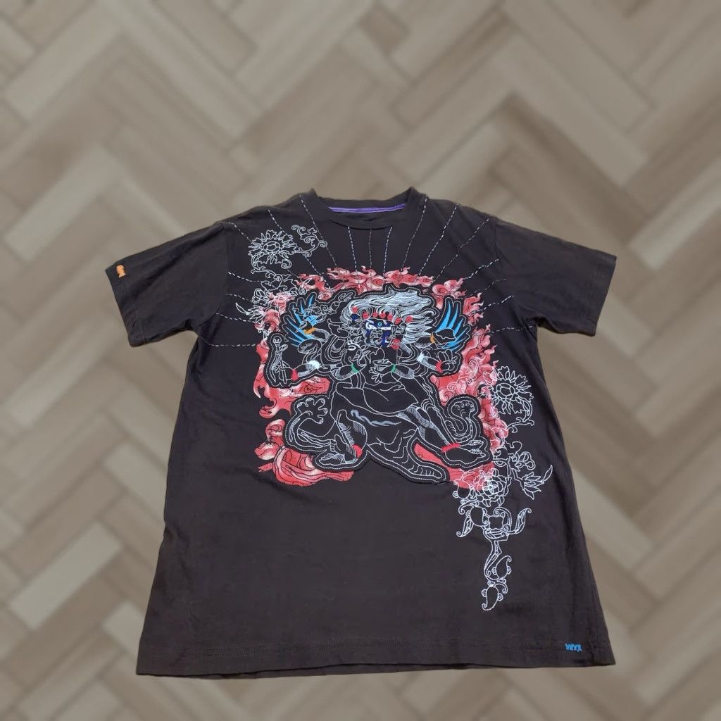 Vintage VINTAGE Downward Spiral T Shirt Mens L Brown Embroidered Wings Grunge 10999 Size US L / EU 52-54 / 3 - 1 Thumbnail