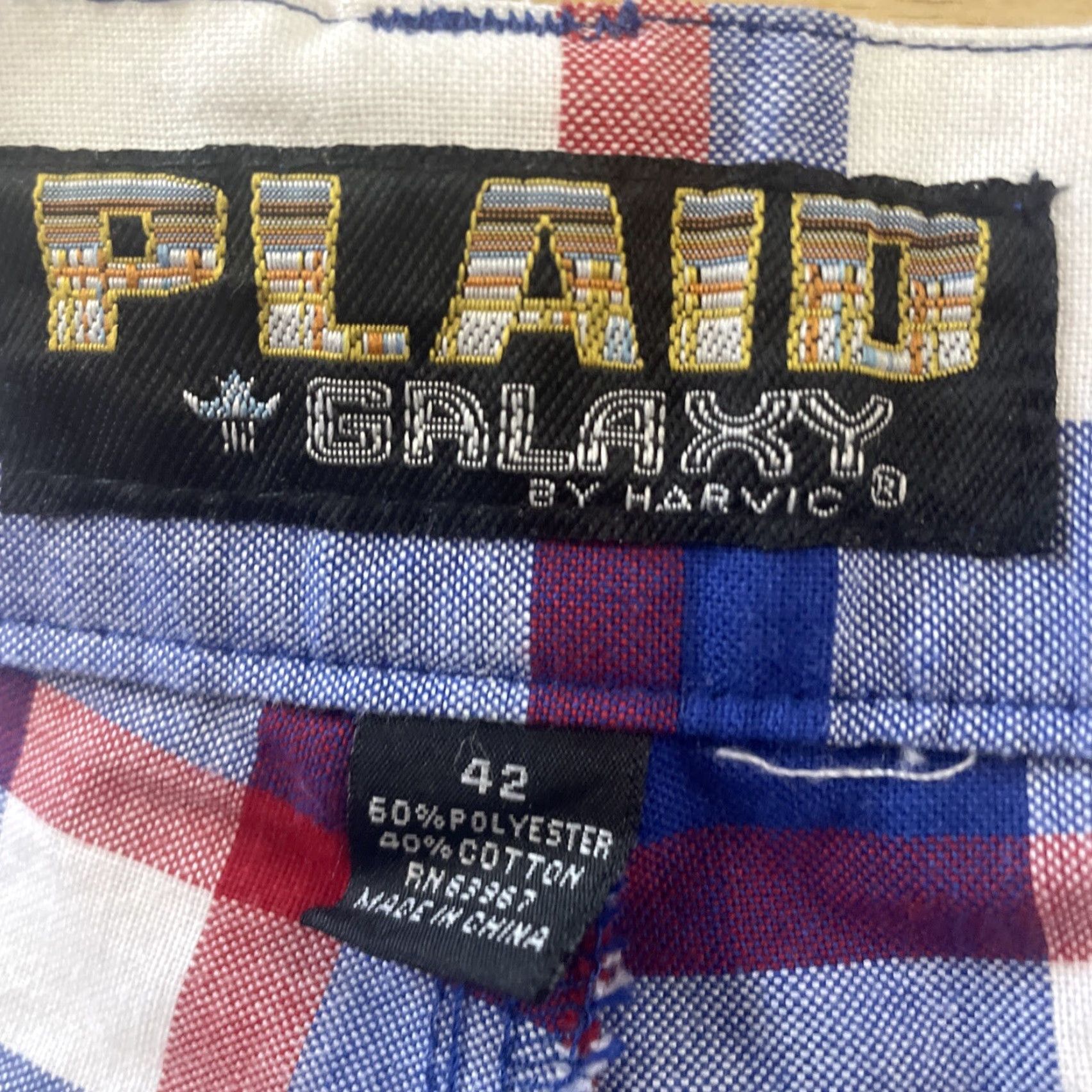 Vintage VINTAGE Galaxy Cargo Shorts Men 42 Plaid Cargo Pocket Belted Blue Hip Hop Y2k Streetwear Skater 16in Inseam Summer Spring Fall Casual Workwear Mens Size US 42 / EU 58 - 5 Thumbnail