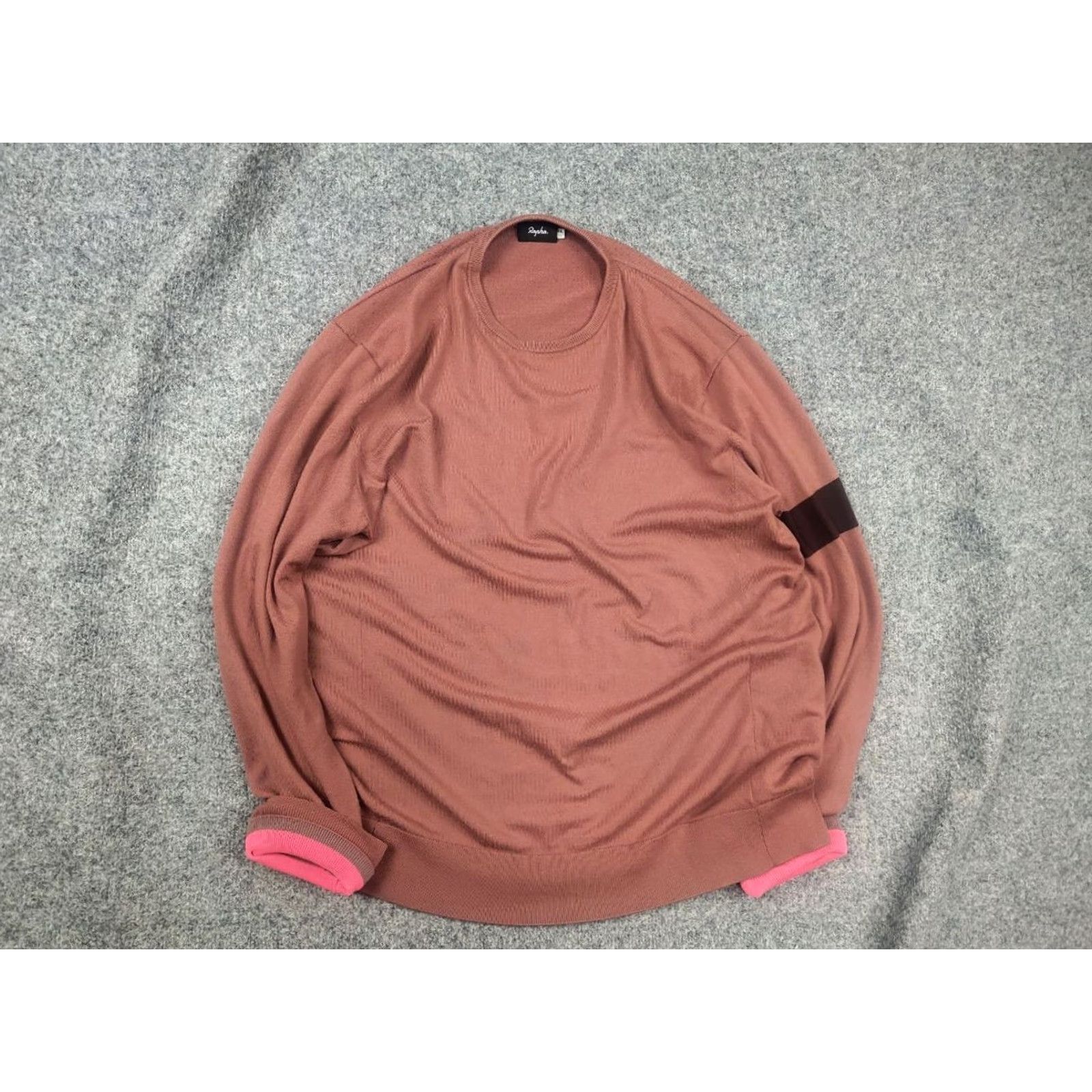 Rapha Rapha Casual Merino Wool Blend Crew Neck Knit Jumper Sweater Cycling Zip pocket XL Coral Women/Men? Size US XL / EU 56 / 4 - 2 Thumbnail