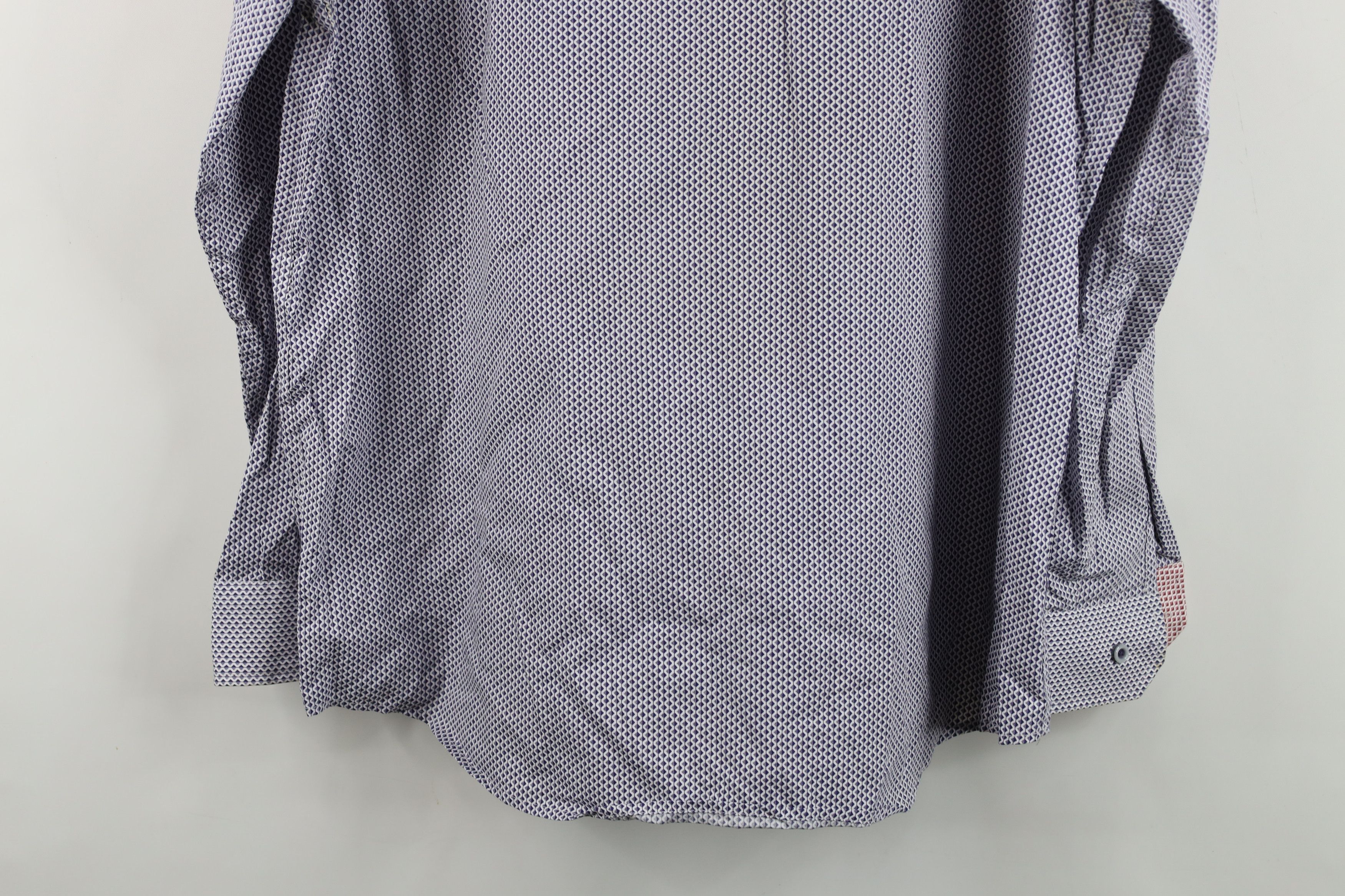 Johnston & Murphy Johnston & Murphy Geometric Collared Button Shirt Cotton Size US XL / EU 56 / 4 - 15 Thumbnail