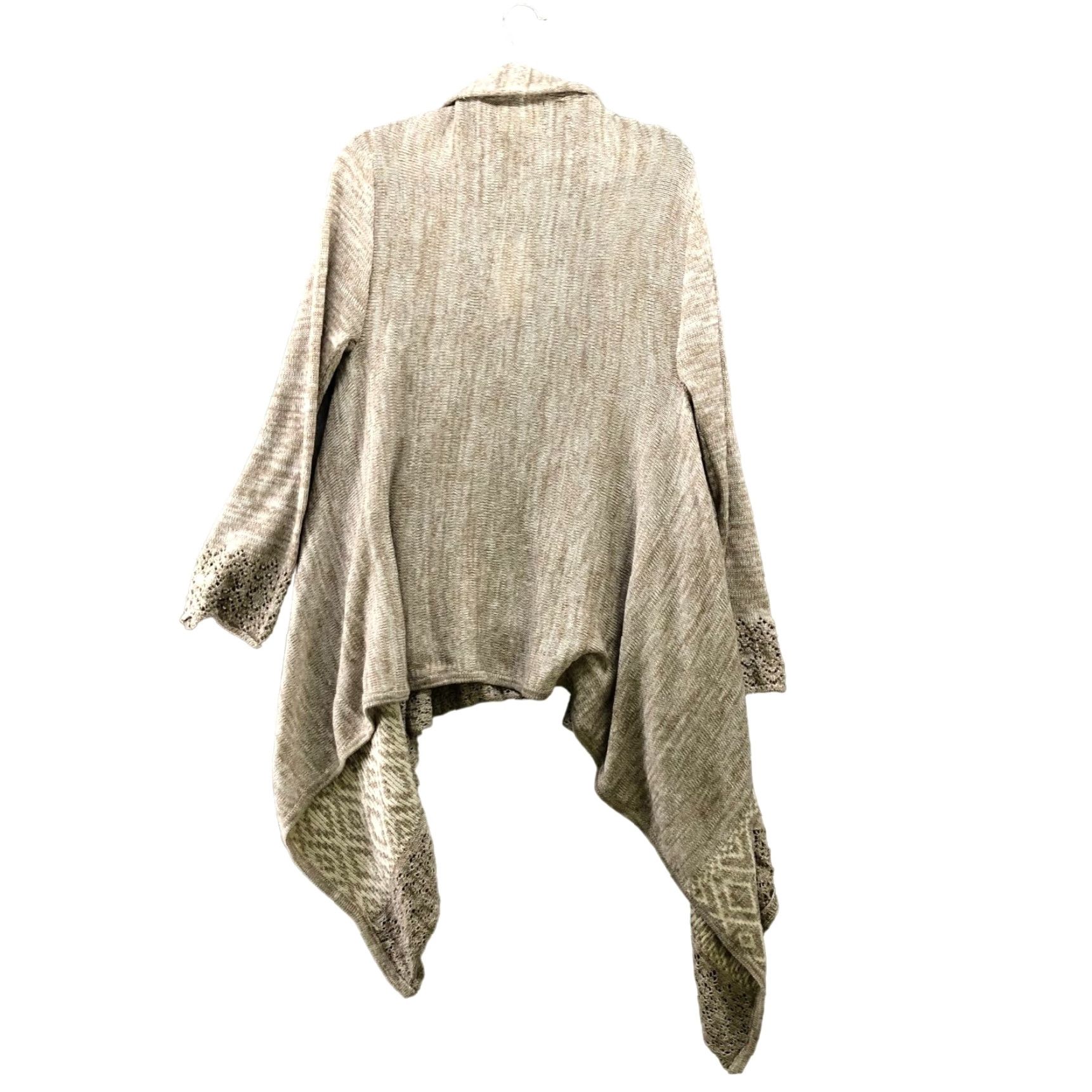 Vintage NWT Lovemarks Cardigan Womens L Open Front Boho Knit Heather Brown Beige Size L / US 10 / IT 46 - 2 Thumbnail