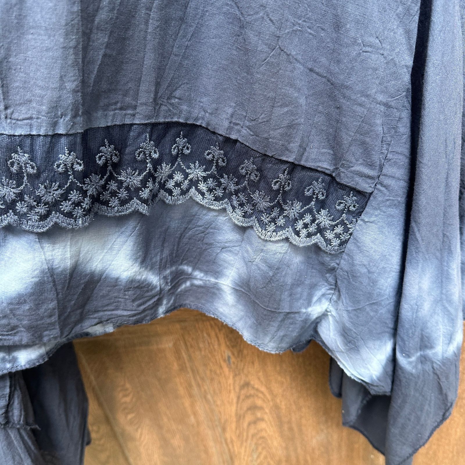 Other Tempo Paris Dress Blue Tie Dye Flowy Gauze Beach Coverup S Size S / US 4 / IT 40 - 6 Thumbnail
