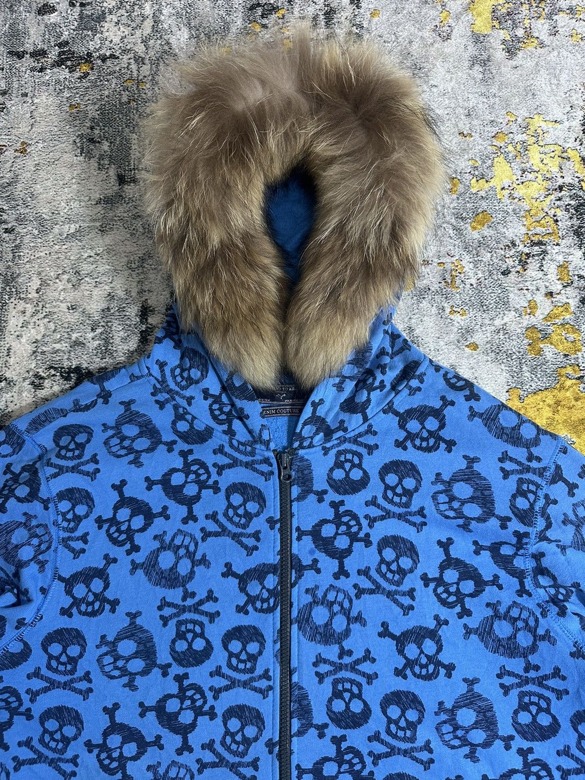 Japanese Brand AOP SKULL DRESSED TO KILL FUR ZIP HOODIE IFSIXWASNINE STYLE Size US L / EU 52-54 / 3 - 2 Thumbnail