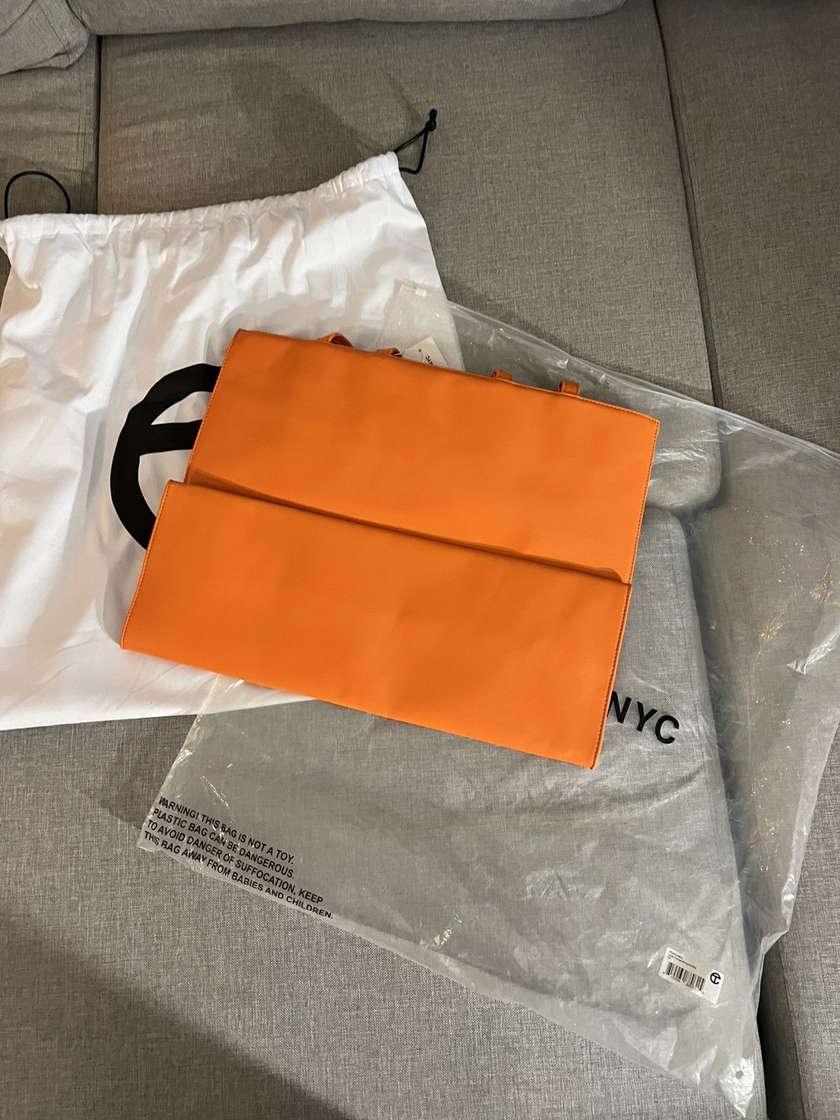 Telfar Telfar Shopping Bag Large Orange Size ONE SIZE - 3 Thumbnail