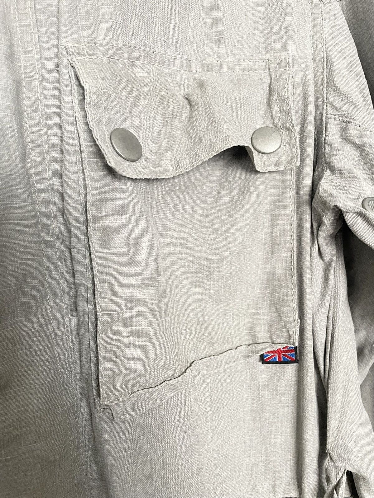 Belstaff × Vintage Belstaff grey linen jacket Size US M / EU 48-50 / 2 - 4 Thumbnail