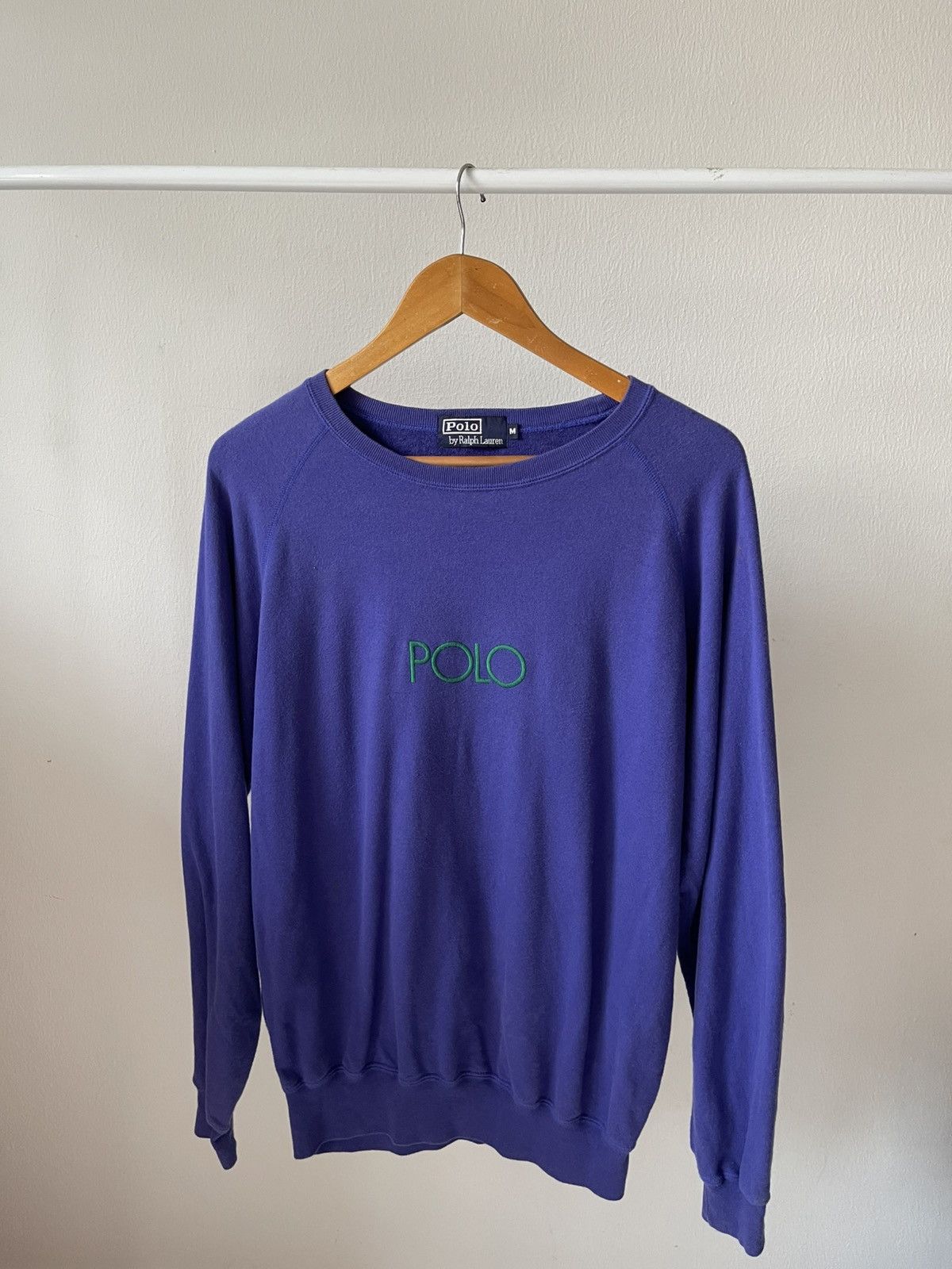 Polo Ralph Lauren Rare 90s Polo Ralph Lauren Green Embrodery Sweatshirt A2 Size US M / EU 48-50 / 2 - 1 Thumbnail