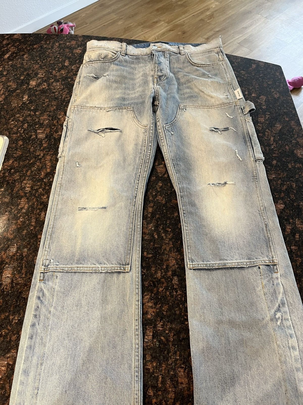 Amiri Amiri Straight Leg Carpenter Distressed Size US 32 / EU 48 - 1 Thumbnail
