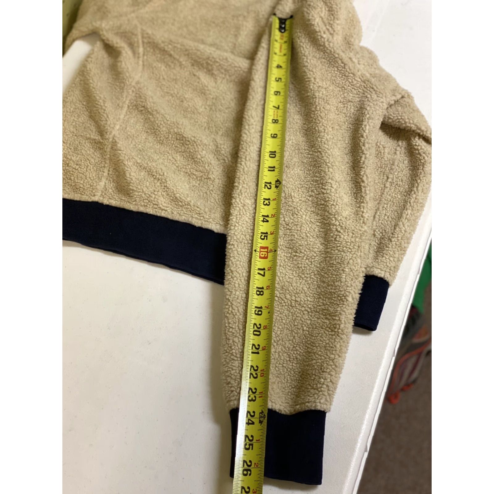 Vintage J Crew Mens Fleece Snap Sherpa Pullover Sweatshirt Crew Neck M Cream Navy Blue Solid Vintage No (adjust if required by rules) Size US M / EU 48-50 / 2 - 6 Thumbnail