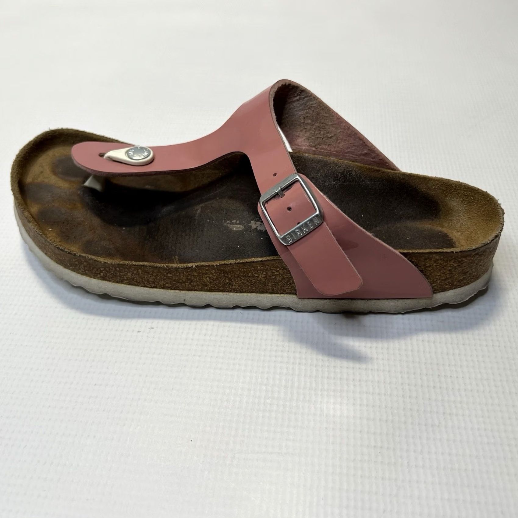 Birkenstock Birkenstock Gizeh Sandals Pink Vegan Brushed Floral Birko-Flor Slip On 40 US 9-9.5 Womens Casual Summer Travel Size US 9 / IT 39 - 2 Thumbnail