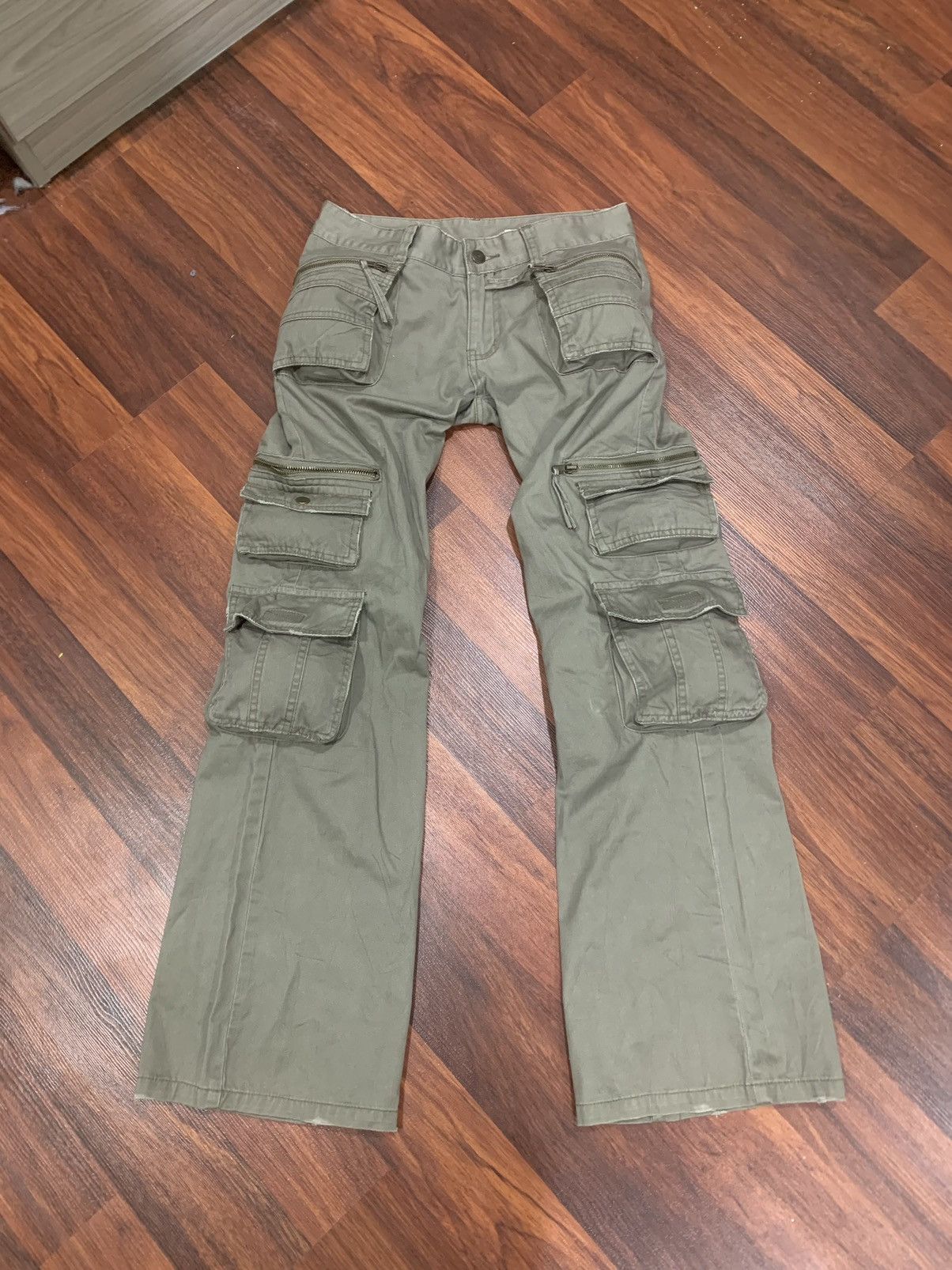 If Six Was Nine × Le Grande Bleu (L.G.B.) 💥 Flared 💥M. Deux Cargo Pants Size 30" / US 8 / IT 44 - 2 Thumbnail