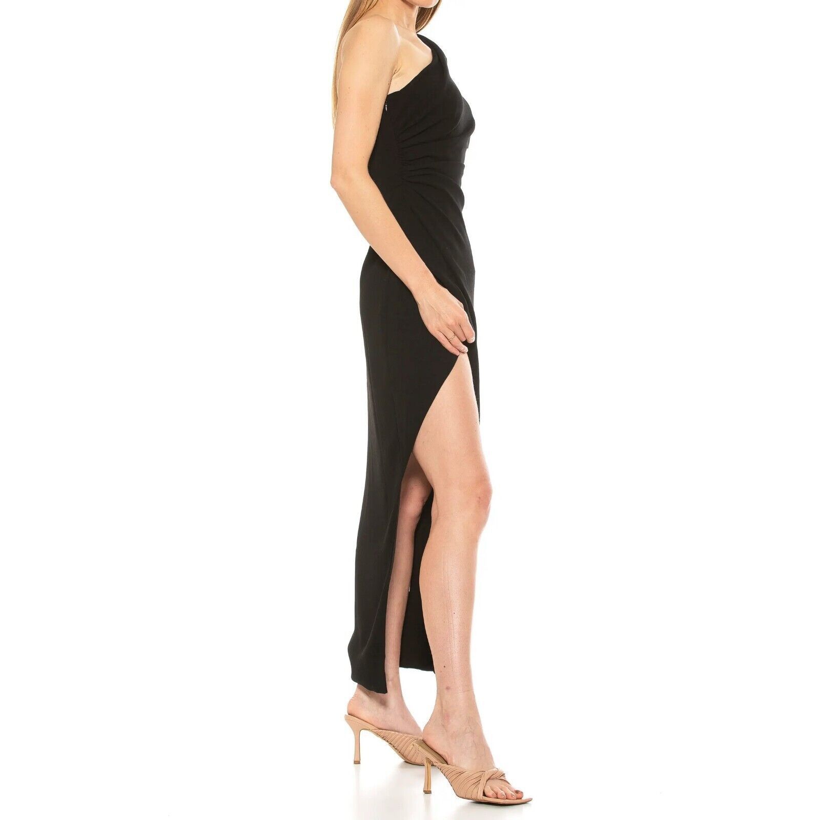 The Unbranded Brand Alexia Admor Black Alessi One Shoulder Maxi Dress Size US 14 Size XL / US 12-14 / IT 48-50 - 3 Thumbnail