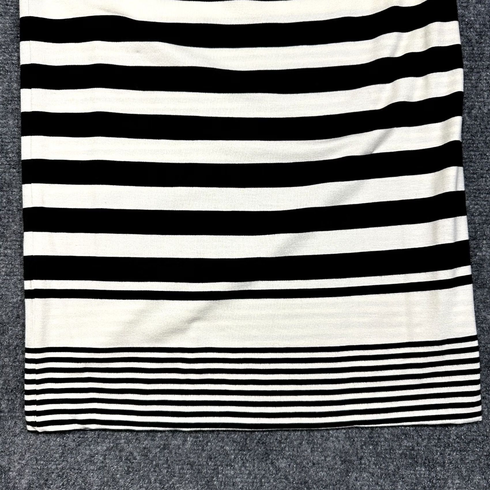 Loft Ann Taylor LOFT Skirt Womens Small Knit Stretch Pencil Pull On Black White Size 32" / US 10 / IT 46 - 2 Thumbnail