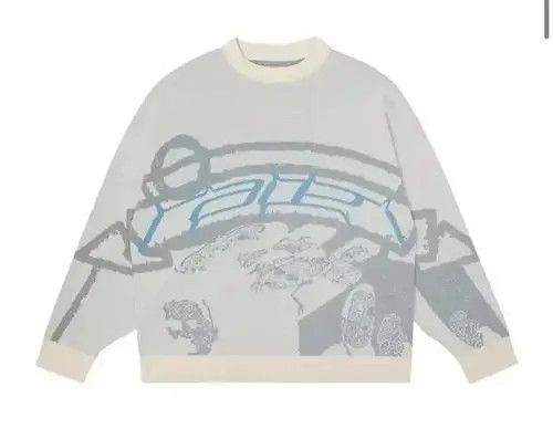 VIBE Oversized Graphic Knitted Sweatshirt Size US M / EU 48-50 / 2 - 1 Thumbnail