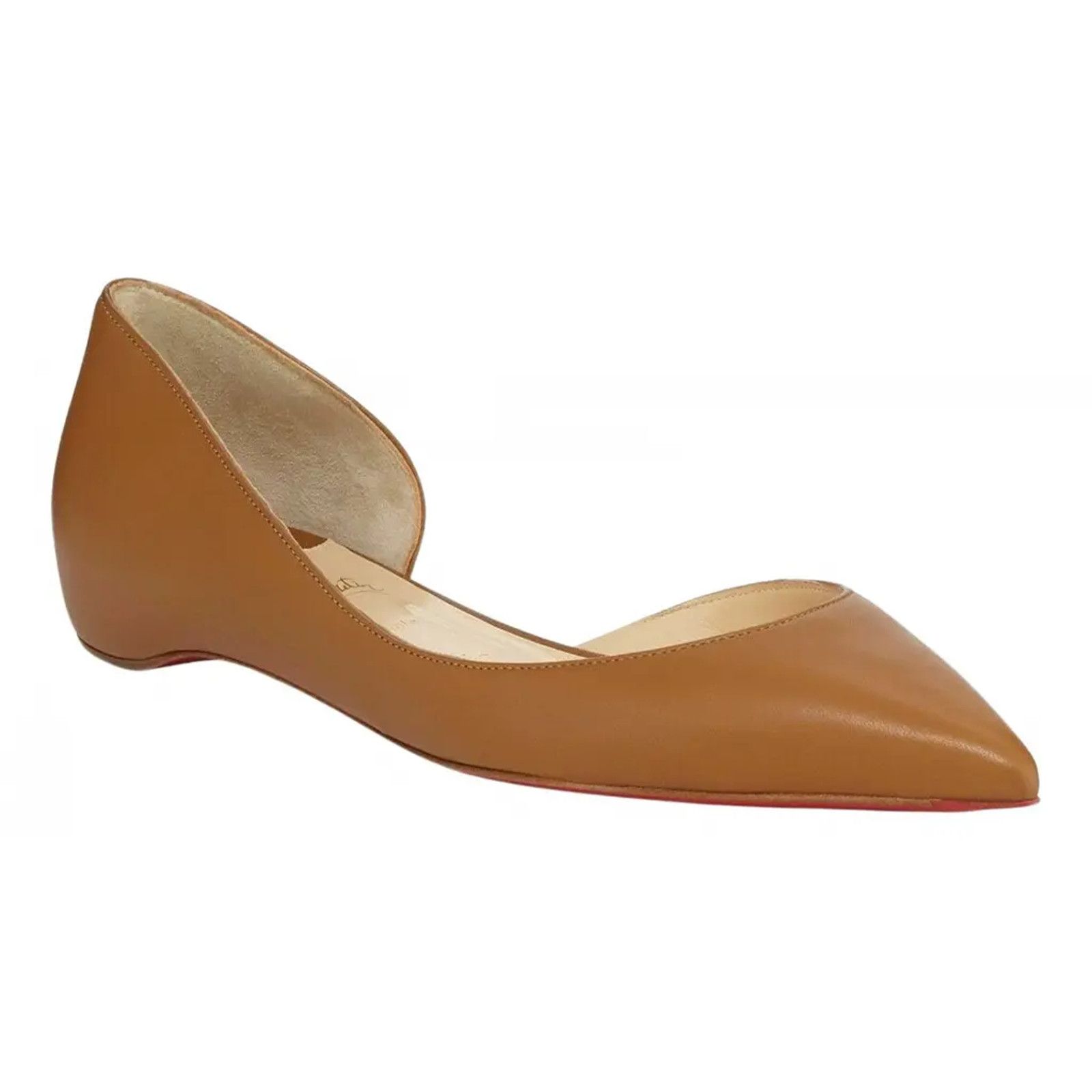 Christian Louboutin Christian Louboutin Iriza Caramel Brown Leather Pointed Toe Size US 5 / IT 35 - 1 Thumbnail