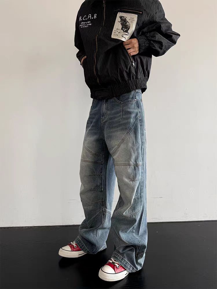 Designer × Jean × Vintage Street Hip Hop Deconstructed Baggy Jeans Size US 34 / EU 50 - 2 Thumbnail