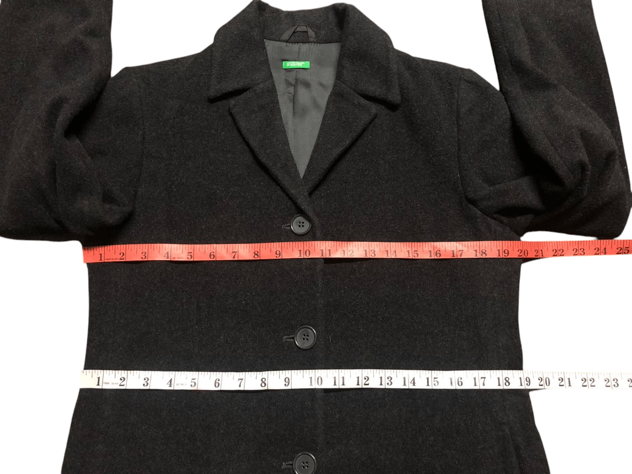 United Colors Of Benetton United Colors Of Benetton Wool Trenchcoat Black Size M / US 6-8 / IT 42-44 - 15 Thumbnail