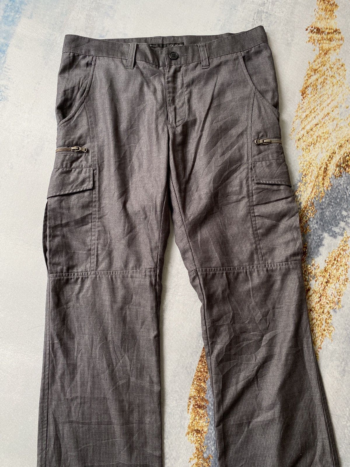 Japanese Brand Tete Homme Kazutaka Kato Flare Cargo Pant Size US 32 / EU 48 - 3 Thumbnail