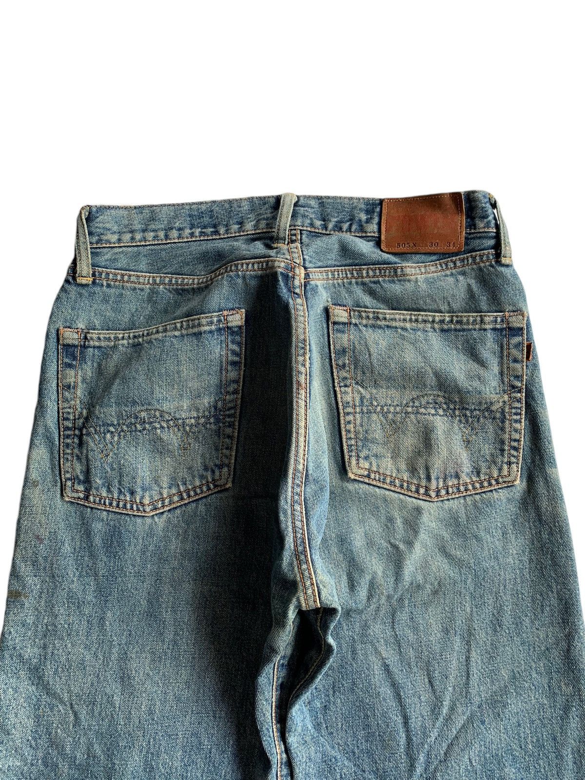 Edwin × Kapital EDWIN SELVEDGE 505X BUTTON FLY DISTRESSED DENIM Size US 30 / EU 46 - 6 Thumbnail