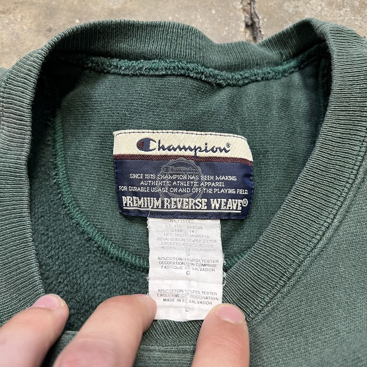 Champion × Vintage Vintage Y2K Champion Reverse Weave Crewneck Sweatshirt Green Size US L / EU 52-54 / 3 - 7 Thumbnail