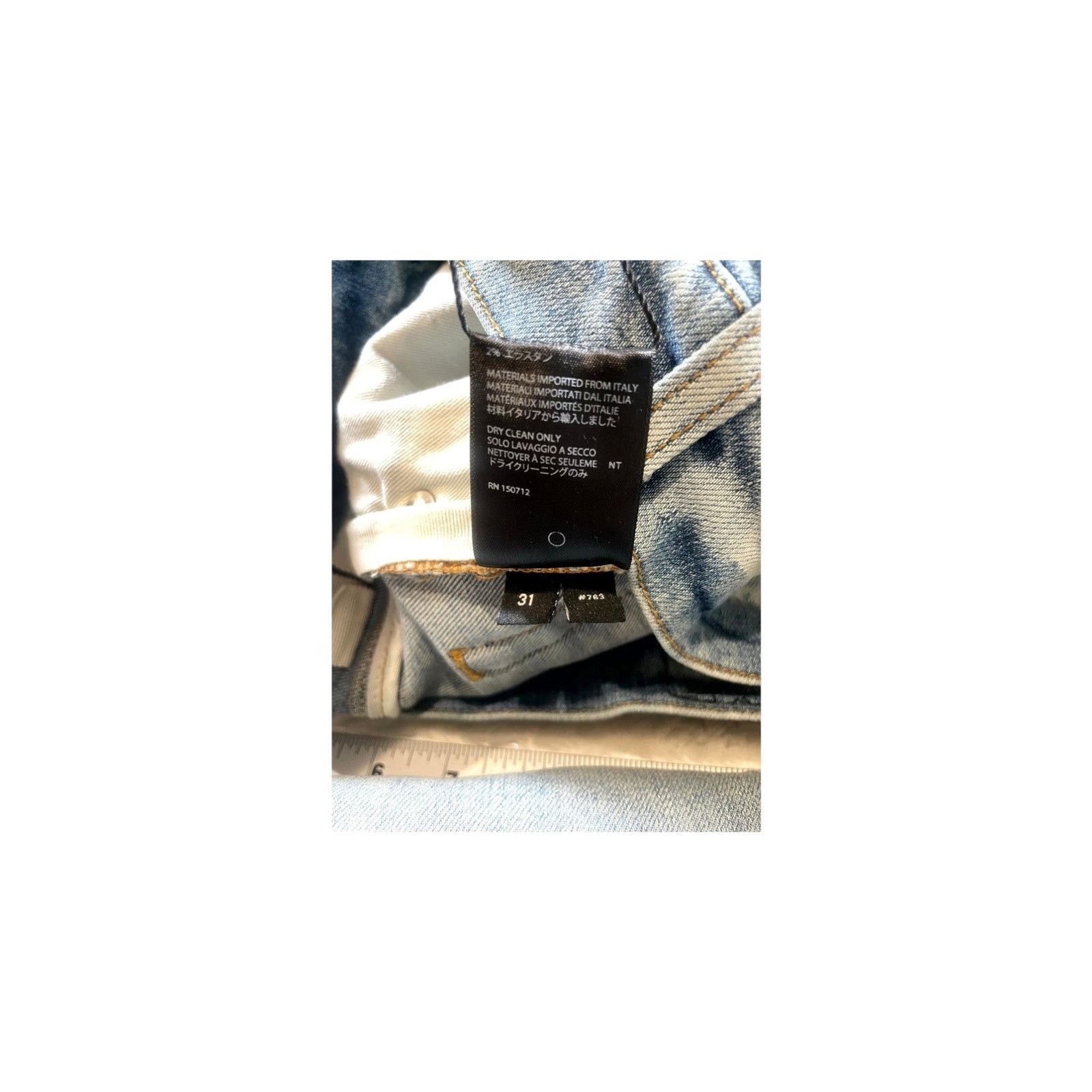 Amiri Amiri "MX1 Camo Patch" Light Wash Jeans Size US 31 - 6 Thumbnail
