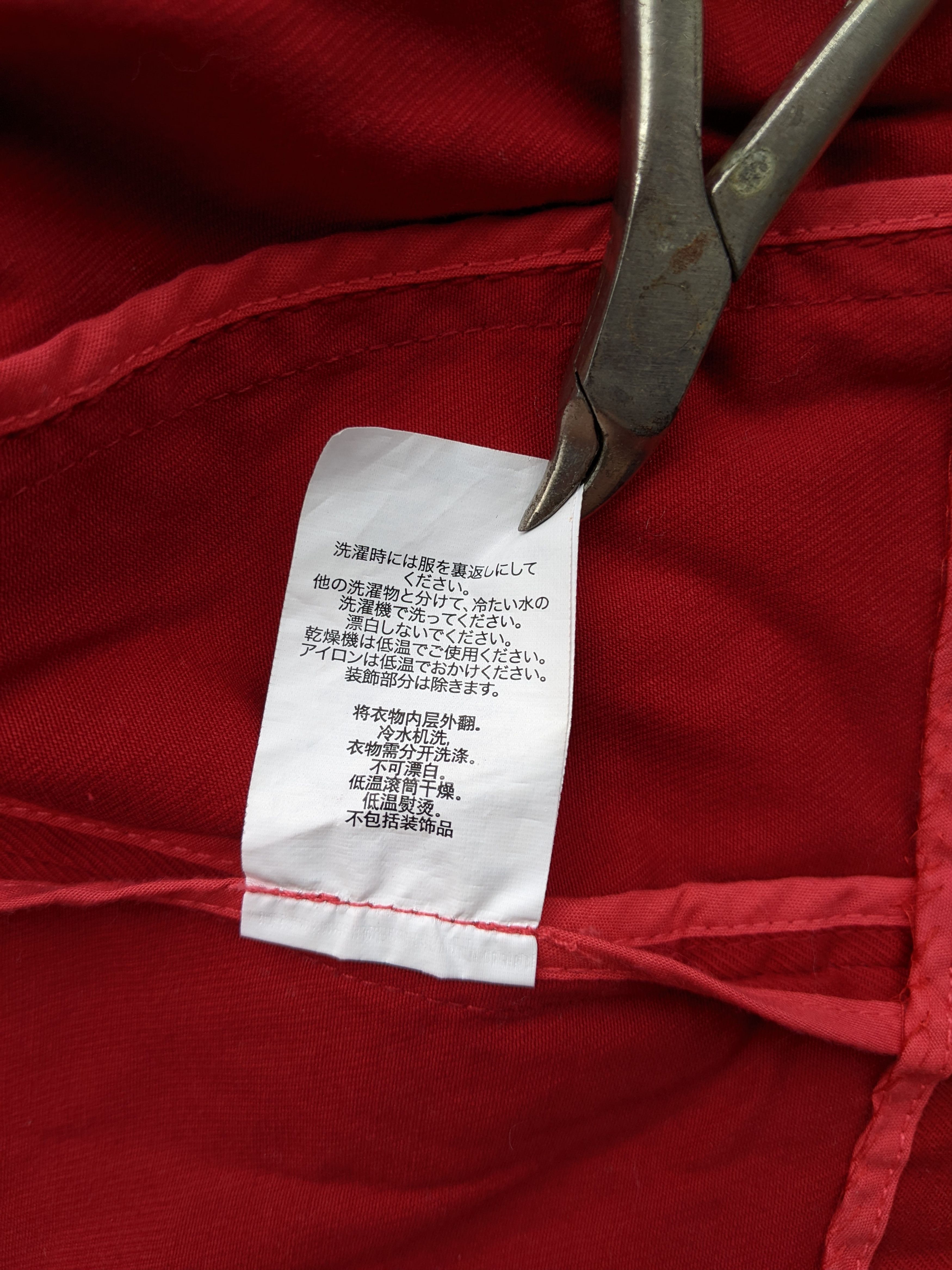 Armani Armani Exchage Red Denim Jacket Kimono Blazer Rundholz Dip Size L / US 10 / IT 46 - 17 Thumbnail