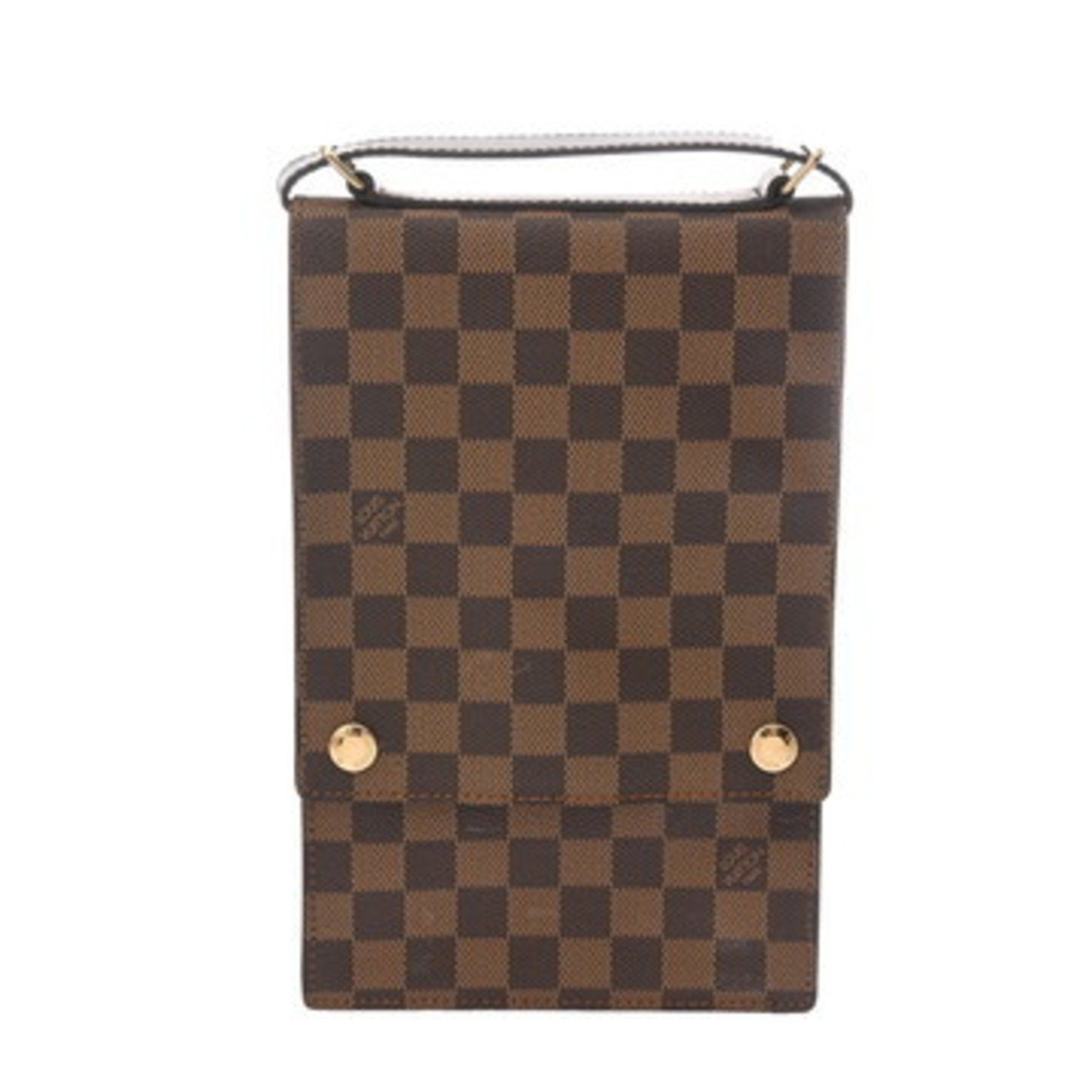 Louis Vuitton Damier Portobello Brown N45271 Women's Canvas Shoulder Bag