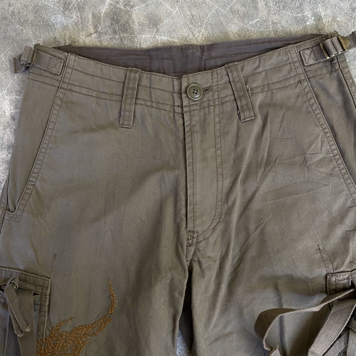 291295=Homme 2000s 291295=Homme Y2K Style Cargo Pants Embordired Pants Size US 27 - 5 Thumbnail