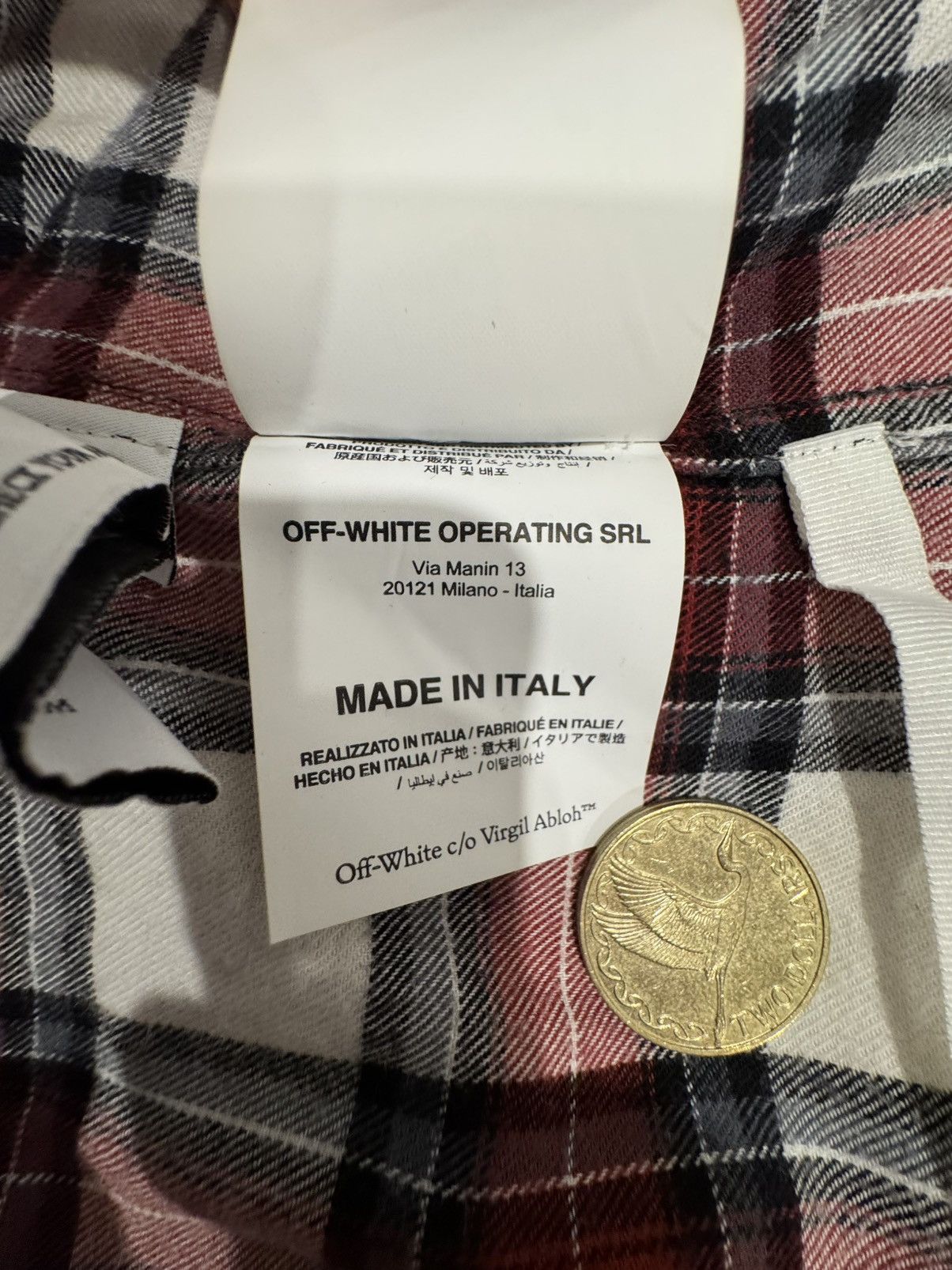 Off-White OFF-WHITE ALLOVER CHECK FLANNEL ARROW SHIRT Size US XL / EU 56 / 4 - 10 Thumbnail