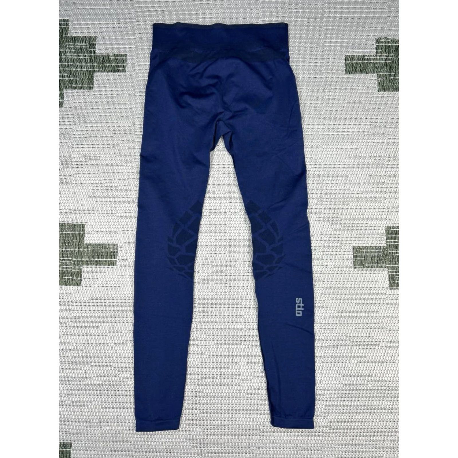 Vintage Stio Leggings Womens Large Blue Logo Stretch Mid Rise Athleisure Workout Yoga Size 36" / US 14 / IT 50 - 2 Thumbnail